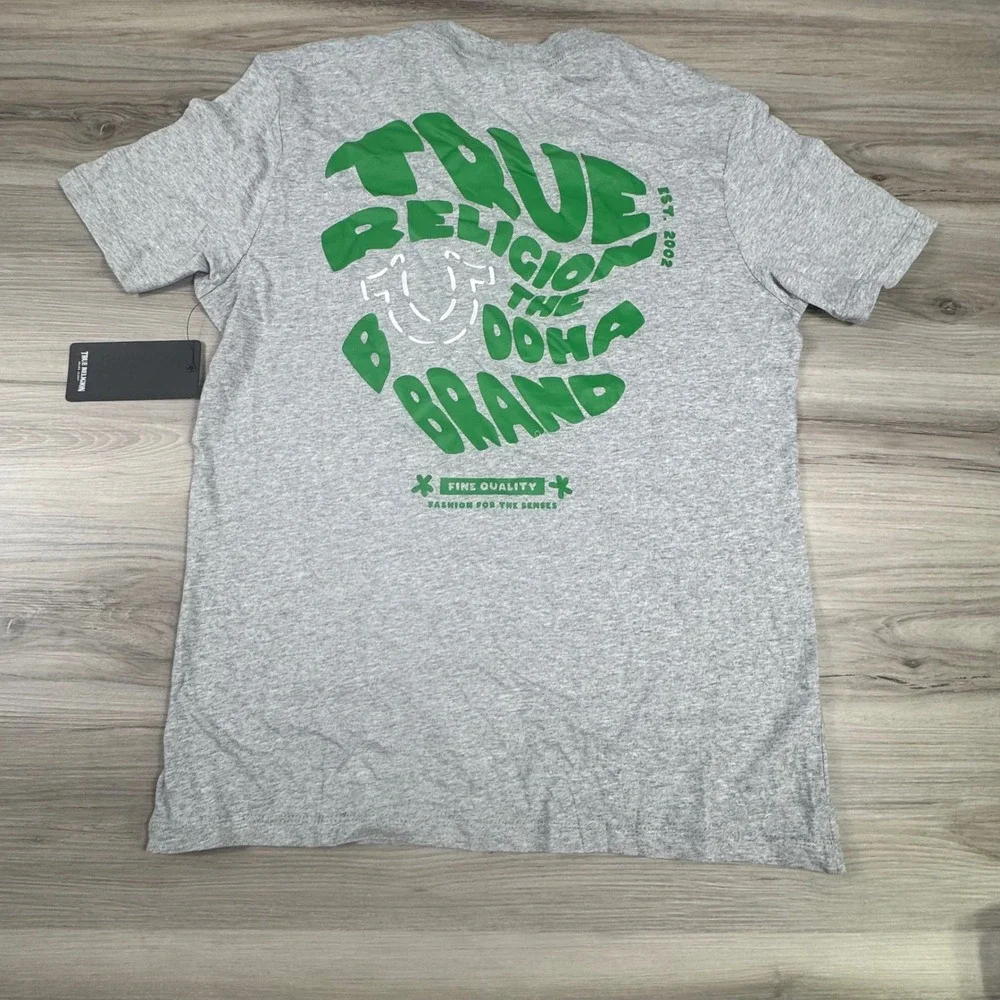 True Religion The Buddha Brand Bubble Warp Emb T-Shirt Mens Large NWT streetwear